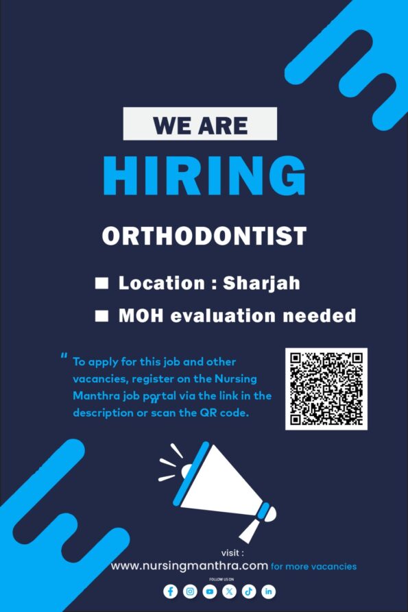 ORTHODONTIST required in a clinic Sharjah -UAE