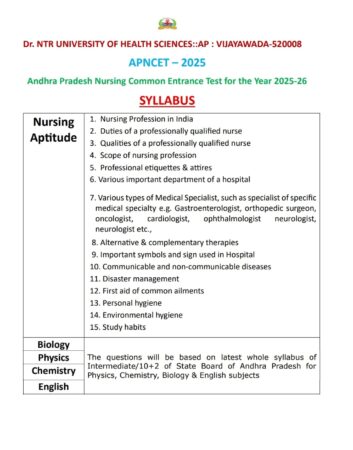 exam syllabus