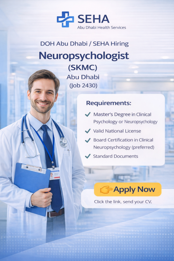 DOH Abu Dhabi Neuropsychologist Job 2026 | SEHA