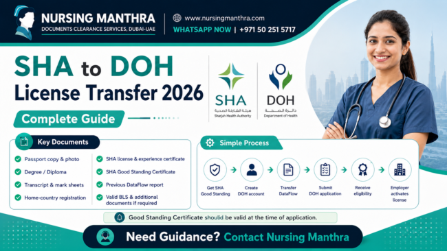 SHA to DHA License Transfer 2026 – Complete Guide:
